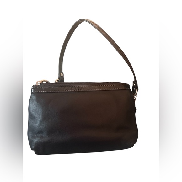 Coach Black Penelope Medium Smooth Leather Wristlet With Hangtag - Picture 6 of 8